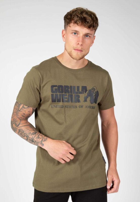 GORILLA-WEAR-CLASSIC-T-SHIRT-ARMY-GREEN-4