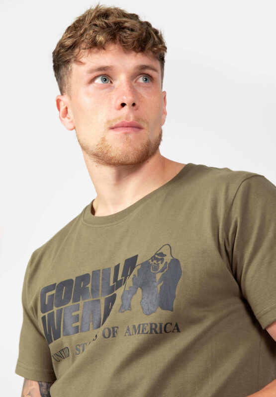 GORILLA-WEAR-CLASSIC-T-SHIRT-ARMY-GREEN-5