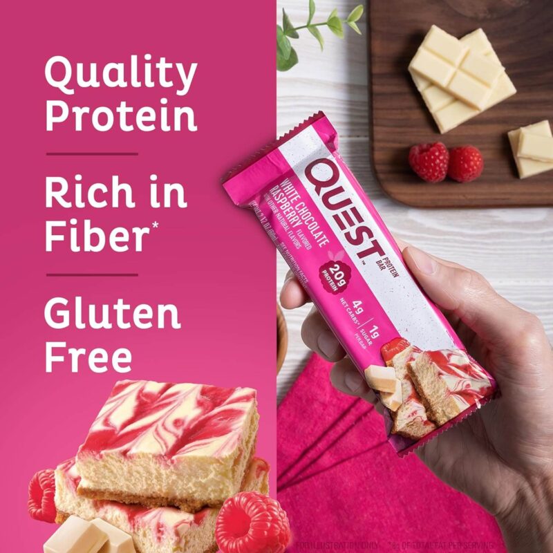 QUEST BARS WHITE CHOCOLATE RASPBERRY 2