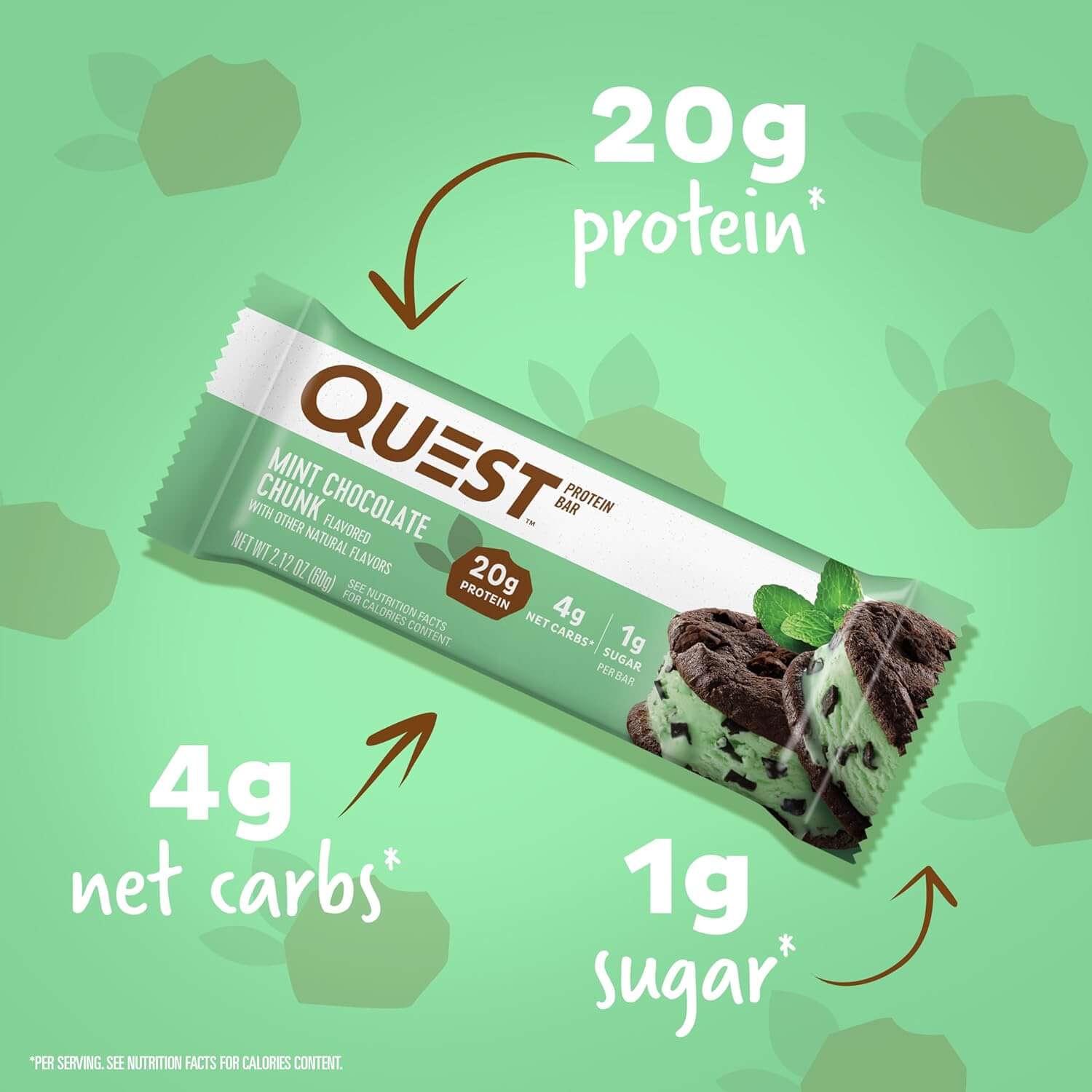 QUEST BARS 12 X 60g (Mint Chocolate Chunk) 5