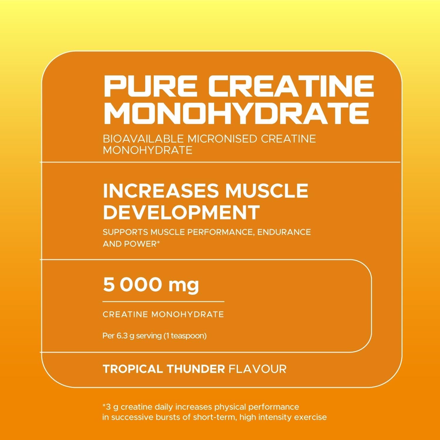 USN PURE CREATINE MONOHYDRATE 500g (Tropical Thunder) 5