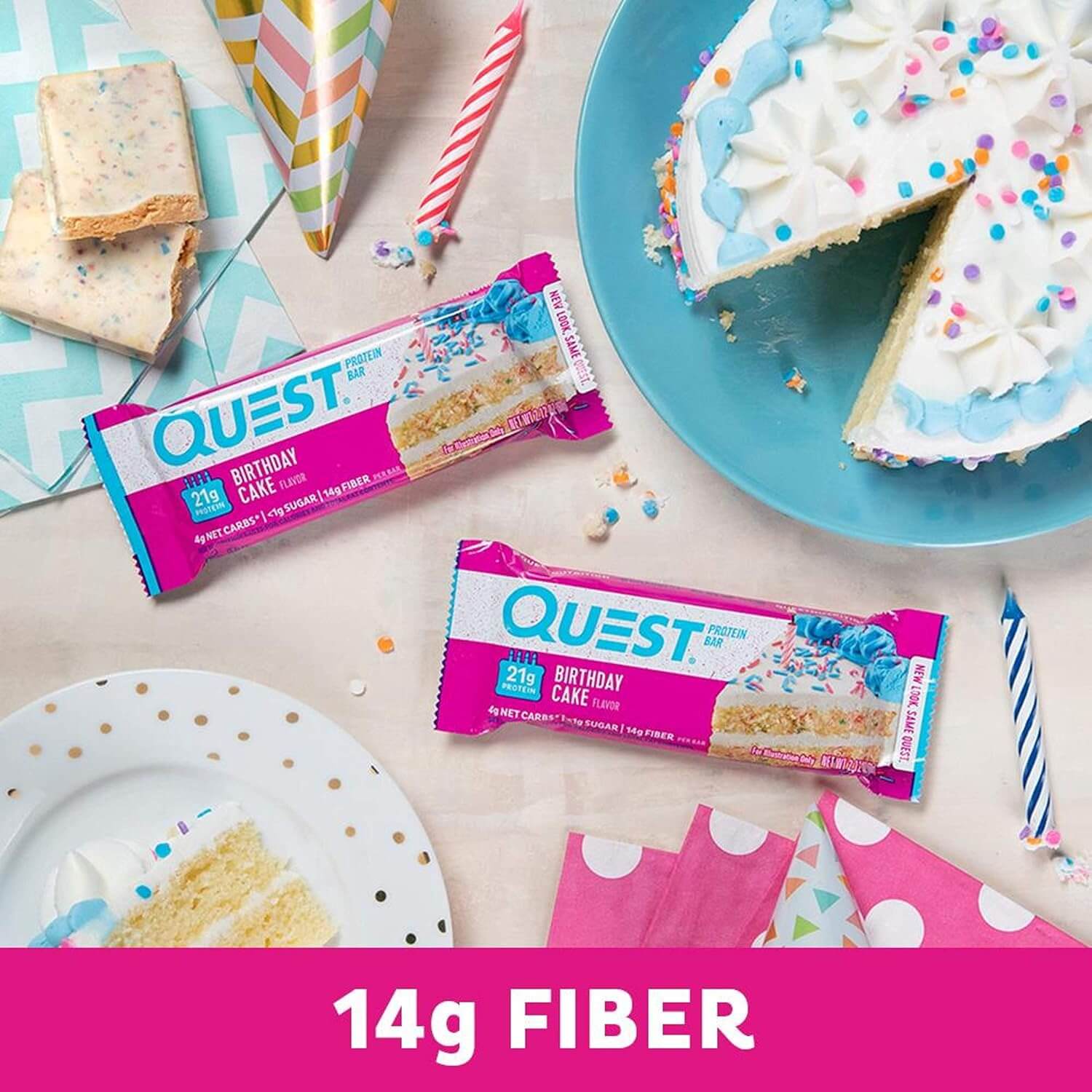 QUES PROTEIN BAR 12 X 60g (Birthday Cake) 5