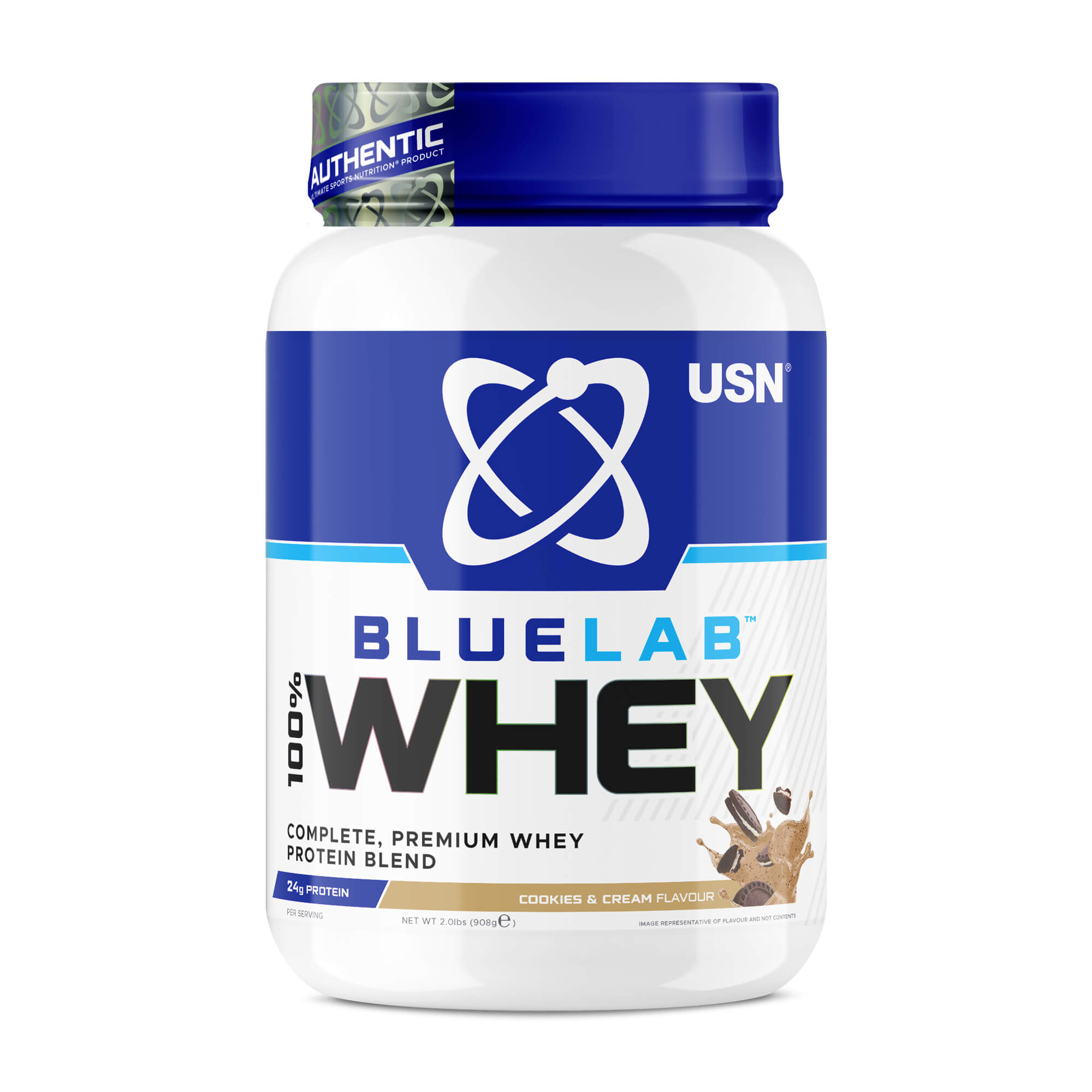 USN BLUELAB 100% WHEY 908g (Cookies & Cream) 1